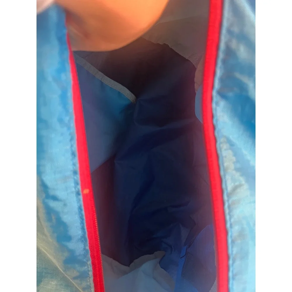 Eddie Bauer Stowaway 40L Duffel Bag Lightweight Blue Packable Travel Gym Bag
